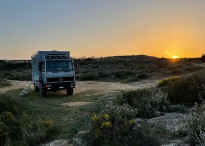 Sunset Rio Ebro Camping Wildcamping